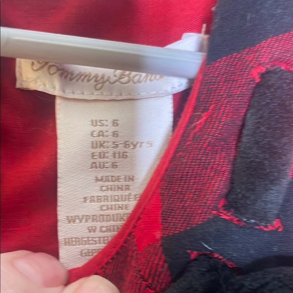 Tommy Bahama Kids Red and Black Checkered Dress